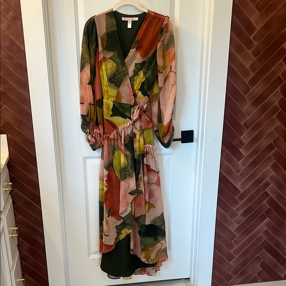Hutch Anthropologie geo wrap dress